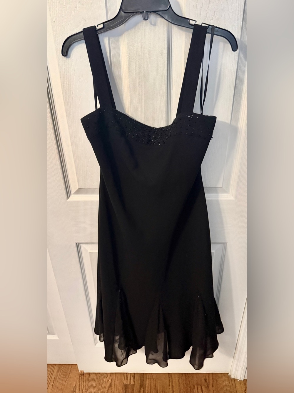 SL Fashions Black Strapless Evening Dress